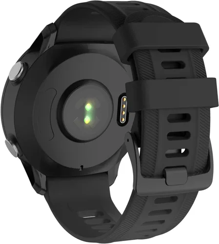 Vista 8 de ISABAKE Correa de reloj para Garmin Forerunner 955/945/745, correa de repuesto de silicona de 0.866 in para pulseras Fenix 5/6/Approach S60 Rojo
