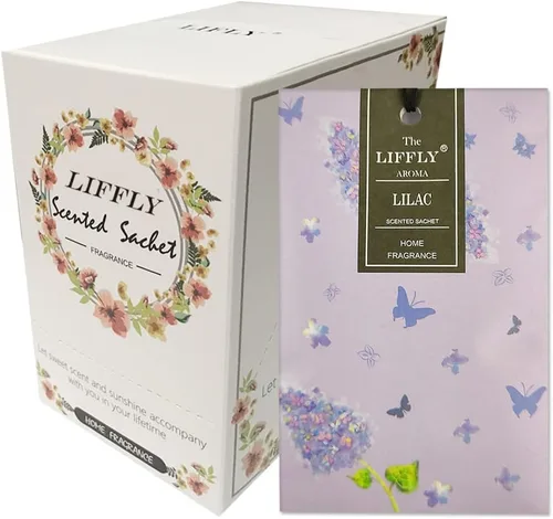 Vista 19 de 13 sobres perfumados para cajones y armarios, 14 paquetes de lavanda, rosa, jazmín, océano, vainilla, sándalo, lino fresco, cerezo, lila, eucalipto