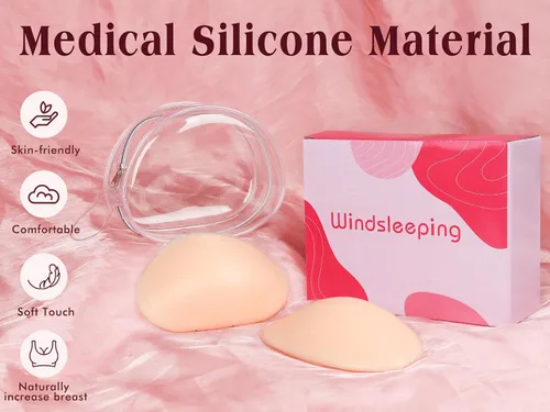 Vista 2 de Inserciones de sujetador de silicona Push Up Almohadillas de pecho Relleno de sujetador Potenciador de busto Escotación Almohadillas para realzar