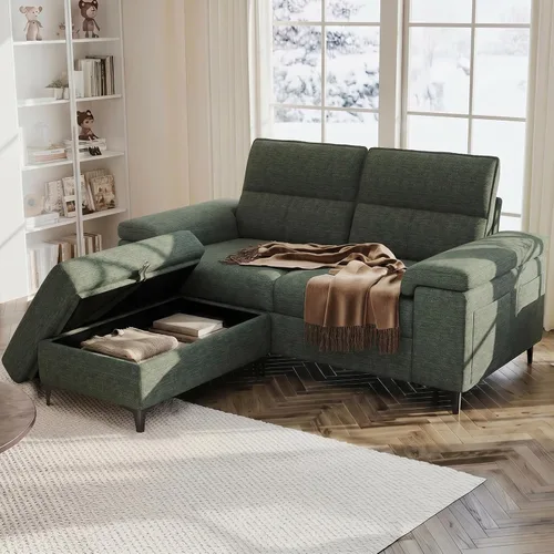 Vista 11 de Upvilla Sofá moderno de 71.25 pulgadas para sala de estar, sofás de asiento profundo con cojín de 8 pulgadas, cómodo sofá de amor de felpilla de 2