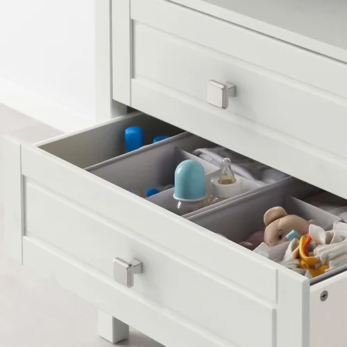 Vista 3 de Asidrama Paquete de 10 pomos de gabinete de cocina de níquel satinado cepillado para cajones de tocador, herrajes de zinc Níquel satín cepillado