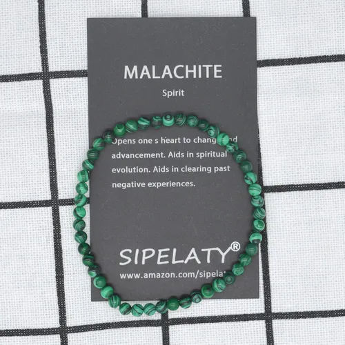 Vista 4 de Pulsera de piedras preciosas naturales con cuentas de 532 de pulgada, para parejas
