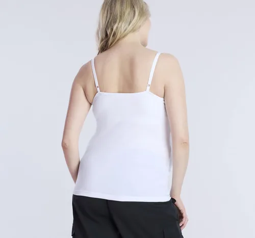 Vista 36 de Motherhood Maternity Camiseta sin mangas de lactancia con clip para mujer con correas ajustables y brasier integrado para lactancia materna