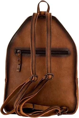Vista 3 de STS Ranchwear Mochila de cuero para mujer Baroness Dark Tornado, Tornado Marrón, Mochila Baronesa