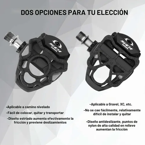 Vista 4 de THINVIK Adaptador de pedal sin clip, pedal de plataforma universal para sistema Shimano SPD-SL (solo bicicleta de carretera)