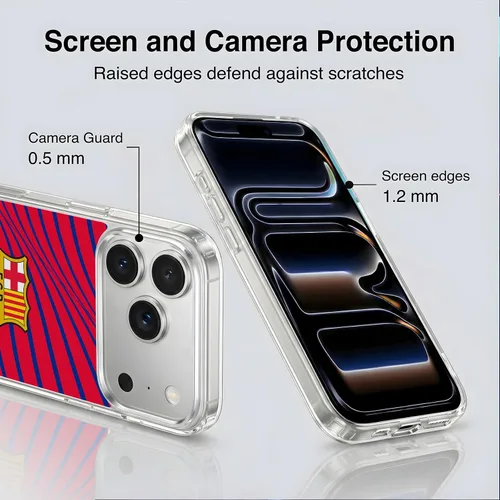 Vista 210 de Head Case Designs Funda de gel suave con licencia oficial del FC Barcelona Barca Crest Graphics [protección de grado militar] compatible con Apple