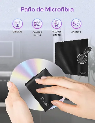 Vista 6 de Elook Limpiador de reproductor de CD, disco de limpieza de lentes láser