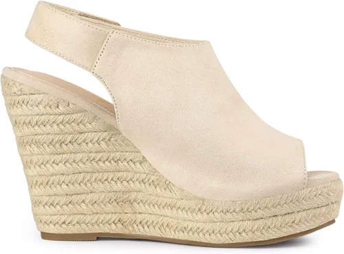 Vista 6 de Allegra K Sandalias de cuña con plataforma para mujer