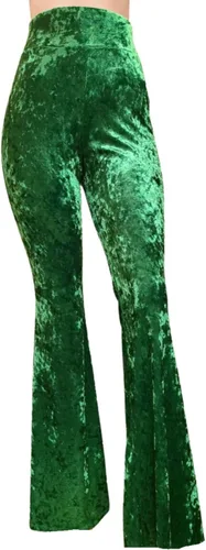 Vista 116 de ShopMyTrend - Pantalones de yoga largos con piernas anchas y acampanadas estilo palazzo, con cintura alta, para mujer