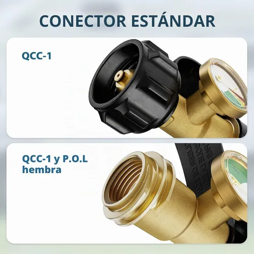Vista 3 de Indicador de Nivel de Medidor de Tanque de Propano para Tanques de 5-20 Libras, Universal para Autocaravana, Parrilla de Gas, Estufa de Camping
