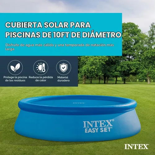 Vista 2 de Intex Cubierta solar para piscinas de 9.5 pies de diámetro de fácil colocación y estructura