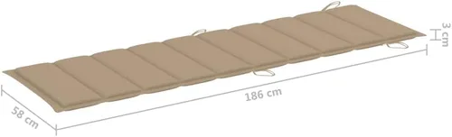 Vista 9 de Cojín para tumbona con almohada para la cabeza, cojines de asiento para exteriores para muebles de patio, sillas de descanso, tela (100% poliéster)
