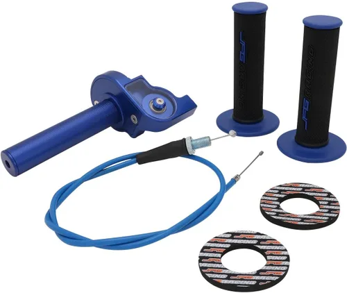 Vista 2 de JFG RACING Acelerador universal de la bici de la suciedad 22MM 7/8 '' CNC Twist aluminio acelerador con cable del acelerador y agarre del manillar