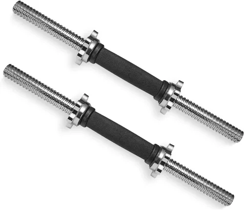 Vista 12 de Asas de mancuernas roscadas/asas ajustables para mancuernas – Se adapta a discos de peso estándar de 1 pulgada – Accesorios de levantamiento de pesas