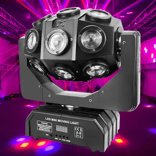 Vista 3 de Iluminación giratoria de 360° de DJ de las luces del haz de la etapa con 18