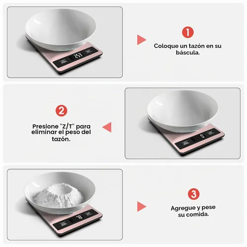 Vista 7 de Báscula de alimentos, báscula digital de cocina de 11 libras, pesa gramos y onzas para hornear, cocinar y preparar comidas, graduación precisa