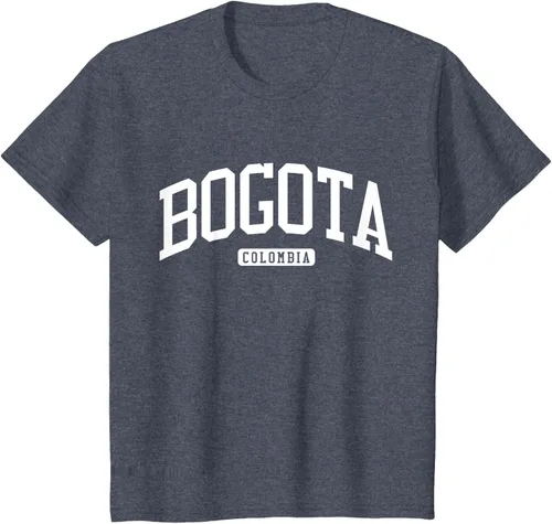 Vista 65 de Camiseta estilo universitario de Bogotá Colombia, Negro