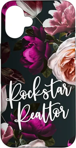 Vista 22 de iPhone 14 Plus Rockstar Realtor - Elegante estuche de regalo floral para agente inmobiliario