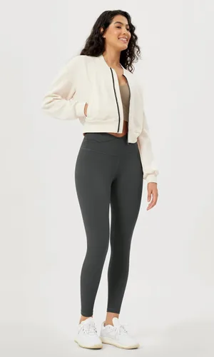 Vista 2 de ODODOS Leggings de yoga de cintura cruzada para mujer con bolsillo interior, 232528 pulgadas, pantalones de yoga para entrenamiento cruzado