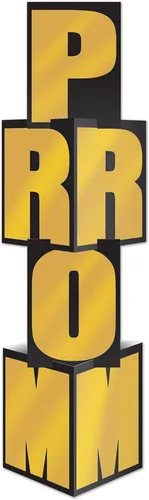 Vista 8 de Beistle Columna de graduación, 12" x 3' 9", negro/plateado
