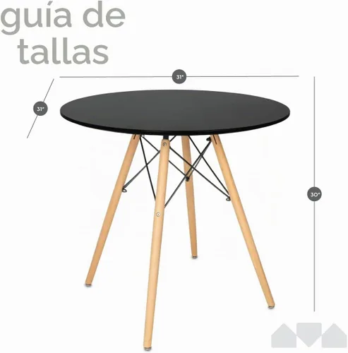 Vista 2 de Milliard Mesa de comedor de cocina de mediados de siglo - 47 x 27.5 pulgadas (blanco)