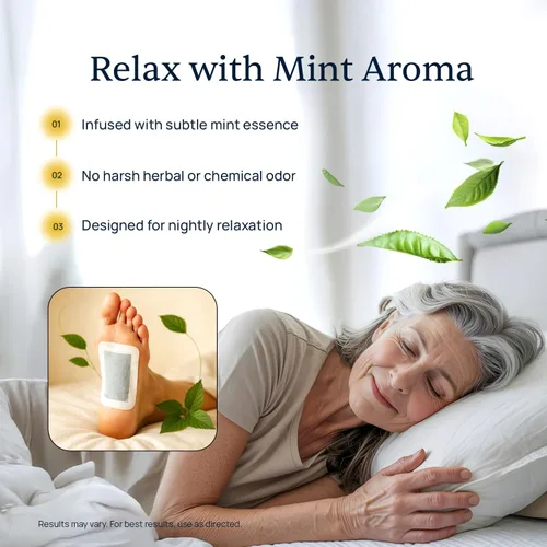 Vista 7 de Simple Promise - Almohadillas de limpieza profunda para pies Xitox - Apoya el sueño reparador y ayuda a eliminar la tensión - Ingredientes herbales