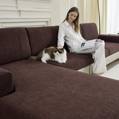 Vista 18 de Fundas de Cojines para Sofá Fundas para Sofás Seccionales Elásticas Lavables Suaves Fundas de Cojines de Asiento Protector de Muebles Fundas