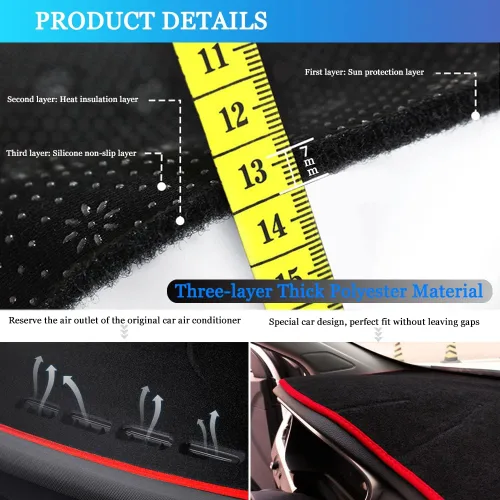 Vista 4 de Funda para salpicadero Alfombrilla para salpicadero Alfombrilla para tablero a medida para Nissan Frontier 2007-2019 para Suzuki Equator 2009-2012