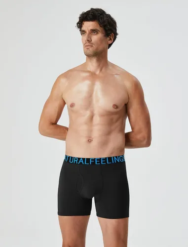 Vista 2 de Natural Feelings - Calzoncillos tipo bóxer para hombre, con 5 piezas, algodón suave, ropa interior abierta