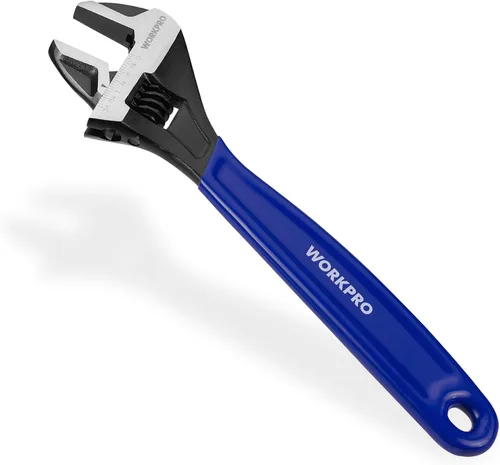 Vista 13 de WORKPRO Llave ajustable mini de 4 pulgadas, llave de mandíbula ancha de acero Cr-V con óxido negro para tuercas pequeñas, escalas métricas y SAE