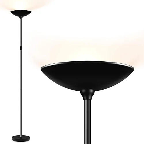 Vista 12 de Lámpara de pie, lámpara de pie, lámpara de pie LED Torchiere de 20 W, 2000 lm, regulable continuo, control táctil, luz diurna de 3000 K, vida útil