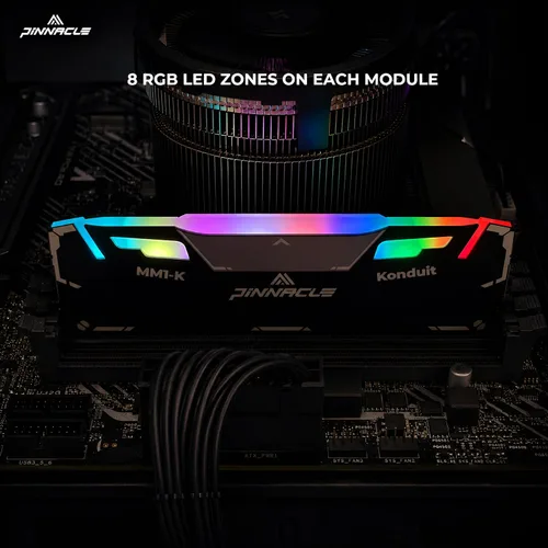 Vista 6 de Timetec Pinnacle Konduit RGB DDR4 3200MHz PC4-25600 CL16-18-18-38 XMP2.0 Overclocking 1.35V Módulo de memoria para PC de escritorio compatible