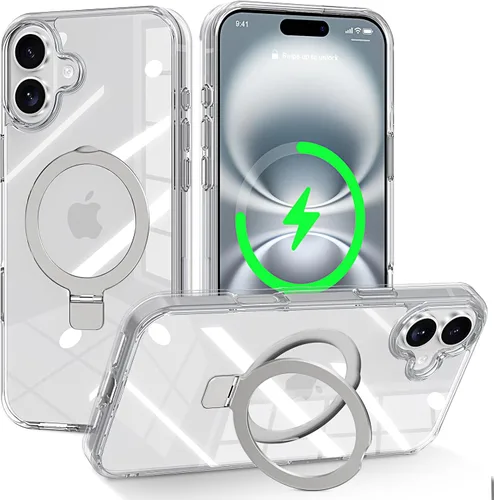 Vista 49 de CHAOFEnG Funda magnética compatible con iPhone 11 con soporte, prueba de caídas de grado militar, compatible con imán, anillo translúcido, parte