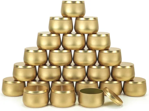 Vista 11 de Latas de velas de 8 onzas con tapas, tarros de velas negras, latas de velas a granel para hacer velas, tarros de fabricación de velas