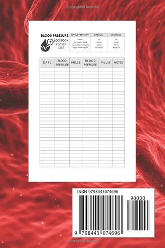 Vista 2 de Blood Pressure Log Book Pocket Size Amazing Daily Small Blood Pressure Recording Journal Portable And Compact