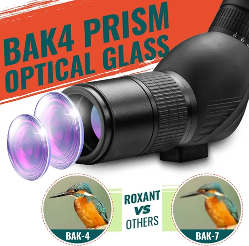 Vista 6 de Telescopio con zoom de alta definición Authentic ROXANT, lente de mente de vidrio con múltiples coberturas + prisma BAK4 Incluye trípode + estuche