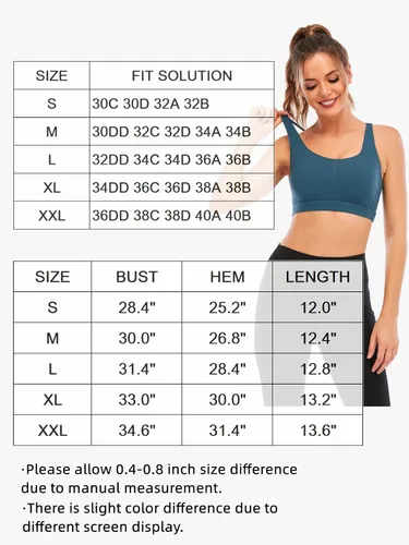 Vista 6 de Running Girl - sujetador deportivo para mujer, con tirantes acolchados y espalda cruzada, para yoga, de soporte mediano y con copas extraíbles