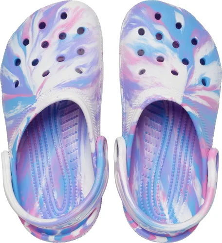 Vista 4 de Crocs Zuecos clásicos unisex para niños con teñido anudado marmoleado