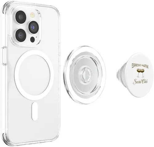 Vista 4 de Elegante diseño Espresso Martini Social Club para despedida de soltera PopSockets MagSafe PopGrip para iPhone