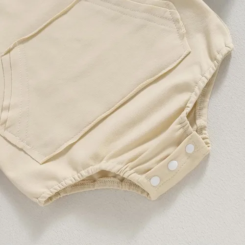 Vista 27 de Mameluco de manga larga con bloques de color para bebé, niño, niña, con bolsillo, cuello redondo, sudadera básica para otoño e invierno