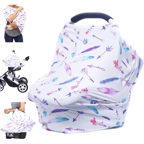 Vista 12 de Fundas de toldo para asiento de automóvil para lactancia - Fundas de asiento de automóvil para bebés, funda de lactancia multiusos, regalos