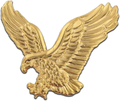 Vista 4 de PinMart Pin Patriótico del Águila – Águila Americana Volando – Broche para solapa esmaltado en bronce, color dorado chapado o chapado en níquel