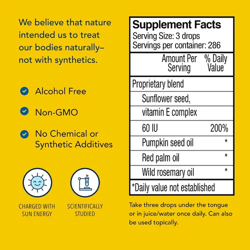 Vista 4 de NORTH AMERICAN HERB & SPICE Purely-E - 1 onza líquida - Antioxidante, piel saludable, curativo, complejo de vitamina E sin soja de semillas