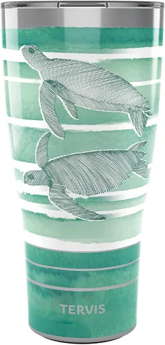 Vista 13 de Tervis Traveler Guy Harvey Freeswim Turtle - Vaso aislado de triple pared para viaje mantiene las bebidas frías y calientes, 20 onzas, acero Acero