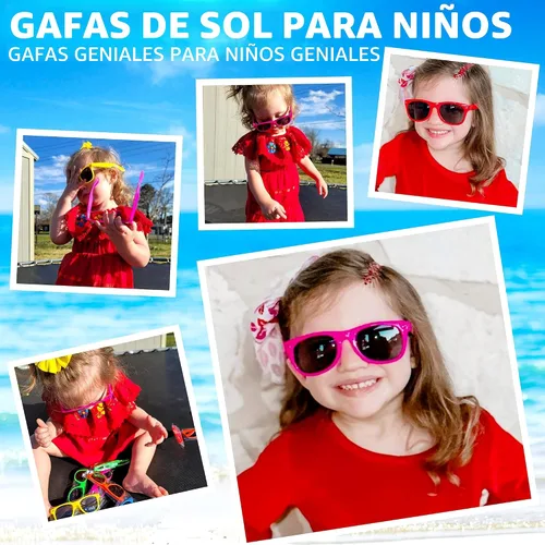 Vista 7 de INNOCHEER Gafas de sol de fiesta para niños con protección UV400, gafas de sol de neón para niños y niñas, gran regalo para recuerdos de fiesta