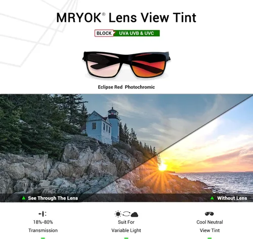 Vista 4 de Mryok UV400 - Lentes de repuesto para Oakley Juliet, color rojo