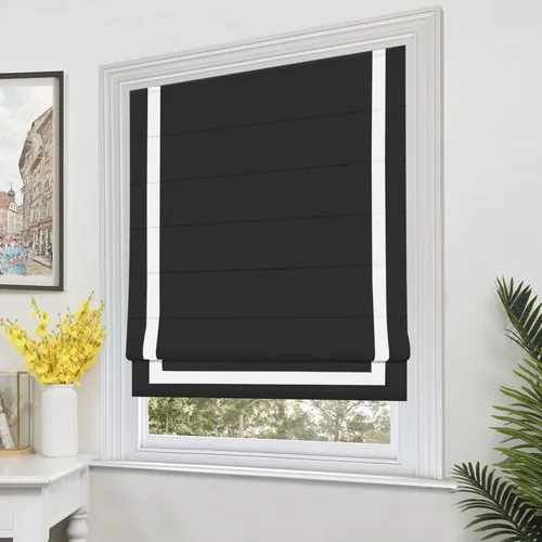 Vista 18 de Persianas romanas sin cuerda para ventanas, persianas opacas para el hogar, persianas romanas de tela personalizadas para oscurecer la habitación