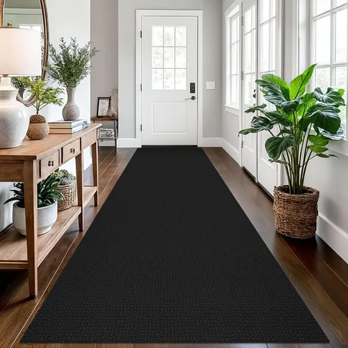 Vista 86 de EARTHALL Alfombra tejida de 2 x 3 pies, lavable para entrada, alfombra trenzada antideslizante, alfombra para puerta interior y exterior, alfombra