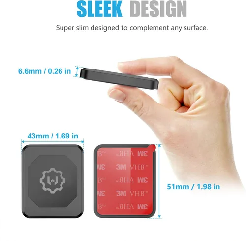 Vista 9 de Soporte magnético rectangular plano para el tablero de instrumentos para teléfonos celulares y mini tabletas con tecnología Fast Swift-Snap - Extra