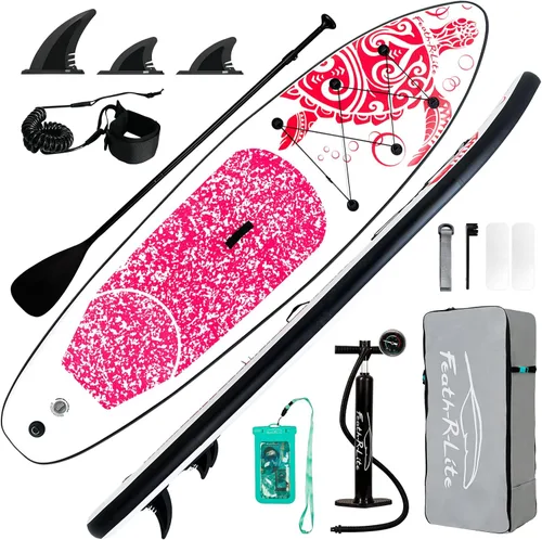 Vista 23 de FEATH-R-LITE Inflatable Stand Up Paddle Board with Beginner SUP Accessories